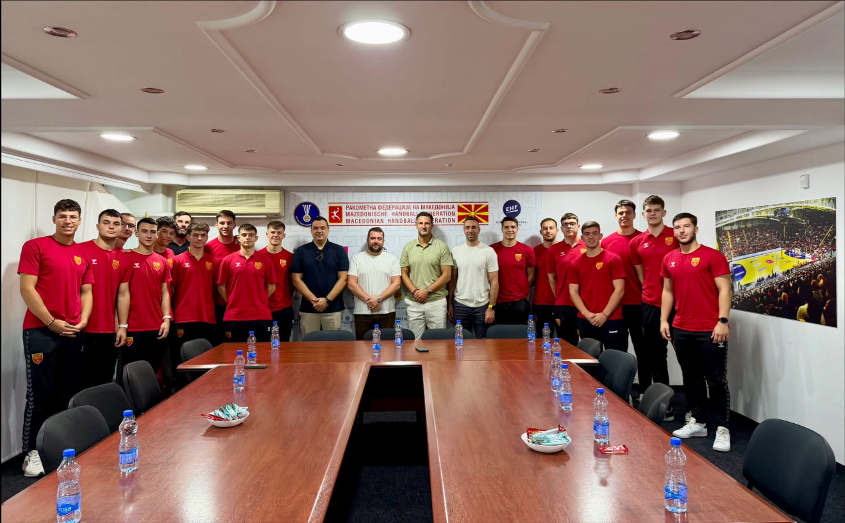 МАШКАТА КАДЕТСКА РЕПРЕЗЕНТАЦИЈА ПРЕЧЕКАНА ВО РФМ ПО УСПЕШНИОТ НАСТАП НА  EHF EURO 2026